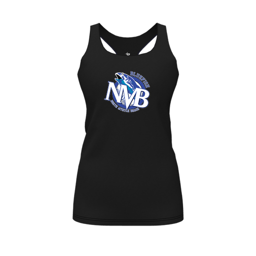 [CUS-DFW-RCBK-PER-BLK-FYS-LOGO1] Racerback Tank Top (Female Youth S, Black, Logo 1)