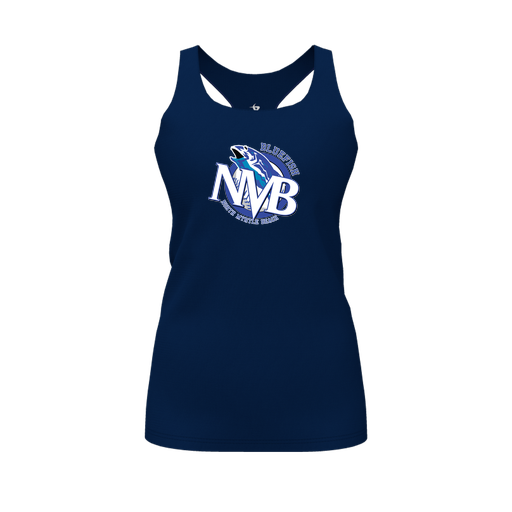 [CUS-DFW-RCBK-PER-NVY-FYS-LOGO1] Racerback Tank Top (Female Youth S, Navy, Logo 1)
