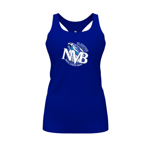 [CUS-DFW-RCBK-PER-RYL-FYS-LOGO1] Racerback Tank Top (Female Youth S, Royal, Logo 1)