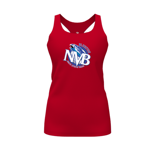 [CUS-DFW-RCBK-PER-RED-FYS-LOGO1] Racerback Tank Top (Female Youth S, Red, Logo 1)