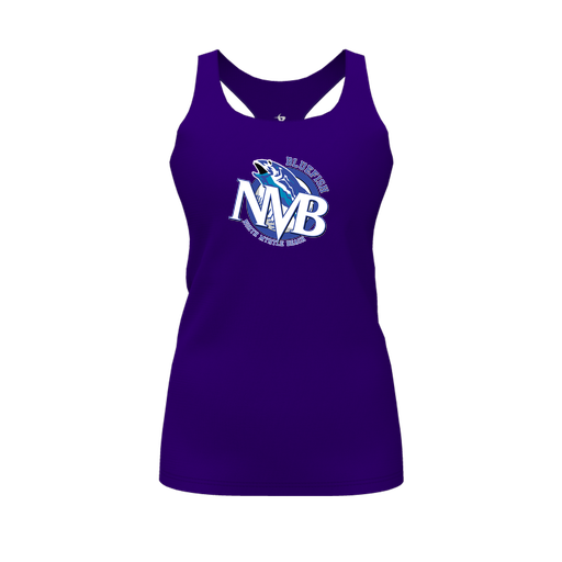 [FT0TRBPP-FYS-LOGO1] Decker Racerback Tank Top (Female Youth S, Purple, Logo 1)