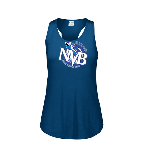 [FT0TUBNV-FAS-LOGO1] Ladies Tri Blend Tank Top (Female Adult S, Navy, Logo 1)