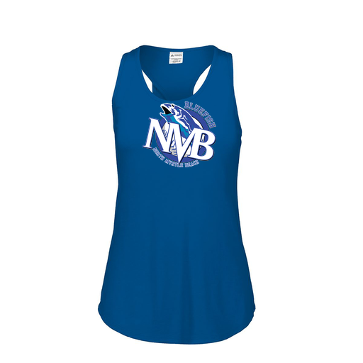 [FT0TUBRY-FAS-LOGO1] Ladies Tri Blend Tank Top (Female Adult S, Royal, Logo 1)