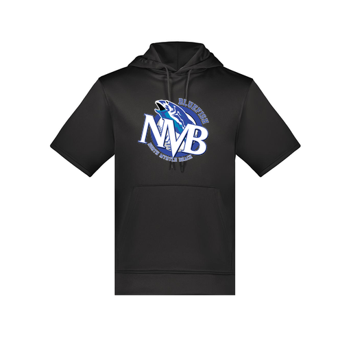 [6871.080.S-LOGO1] Men's Dri Fit Short Sleeve Hoodie (Adult S, Black, Logo 1)