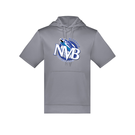 [6871.059.S-LOGO1] Men's Dri Fit Short Sleeve Hoodie (Adult S, Gray, Logo 1)