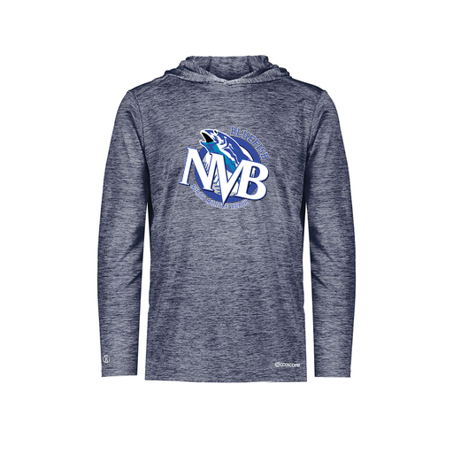 [FOLHCGNV-YS-LOGO1] Decker Youth Charge Hoodie (Youth S, Navy, Logo 1)