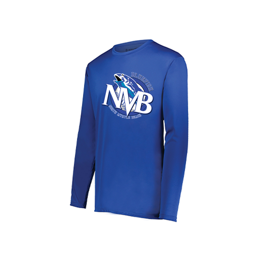 [222822.060.XS-LOGO1] Men's LS Smooth Sport Shirt (Adult XS, Royal, Logo 1)