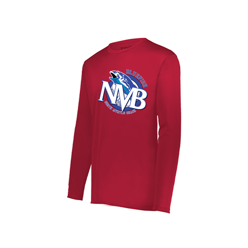 [222822.083.XS-LOGO1] Men's LS Smooth Sport Shirt (Adult XS, Red, Logo 1)