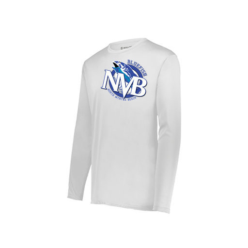 [222823.005.S-LOGO1] Youth LS Smooth Sport Shirt (Youth S, White, Logo 1)