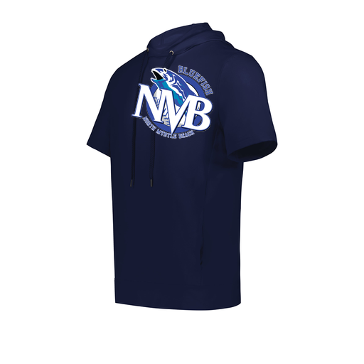 [222605.065.S-LOGO1] YOUTH VENTURA SOFT KNIT SHORT SLEEVE HOODIE (Youth S, Navy, Logo 1)