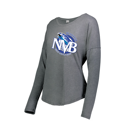 [3077.013.XS-LOGO1] Ladies LS Ultra-blend T-Shirt (Female Adult XS, Gray, Logo 1)